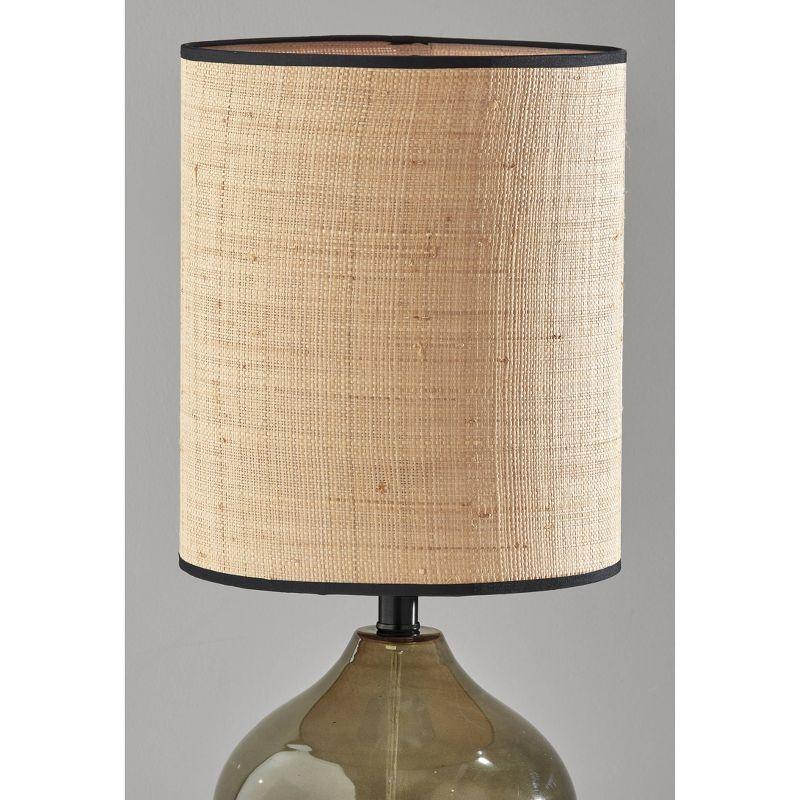 Emma Table Lamp Black - Adesso: Coastal Boho Style, Rattan Shade, ETL Listed