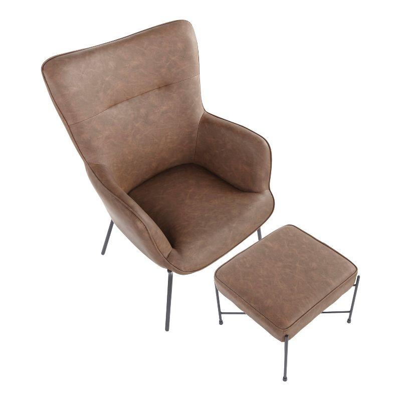 Izzy Contemporary Lounge Chair and Ottoman Set - LumiSource