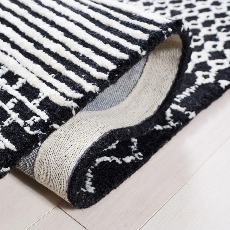 Glamour GLM538 Hand Tufted Indoor Area Rug - Black/Ivory - 6'x6' - Safavieh