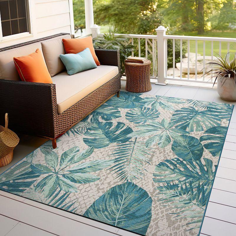 World Rug Gallery Contemporary Tropical Floral Indoor/Outdoor Area Rug