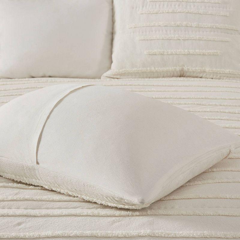 Mercer 100% Cotton 3 Piece Quilt Set with Chenille Trims
