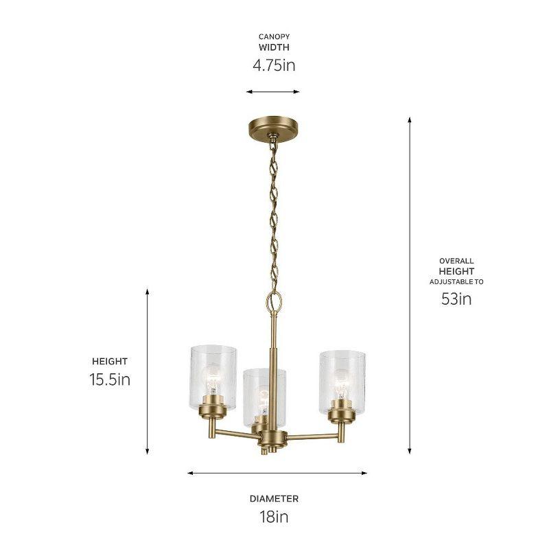 Kichler Lighting Winslow 3 - Light Steel Dimmable Round Chandelier