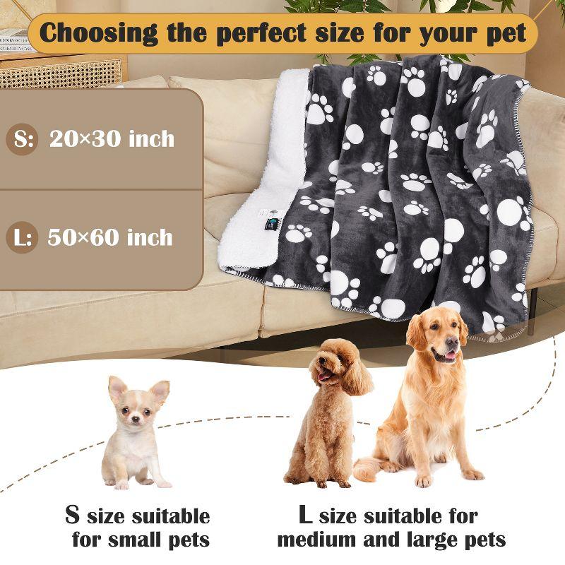 Kritter Planet Waterproof Blanket for Dogs, Washable Furniture Protector, Reversible High Pile Fleece Couch Cover