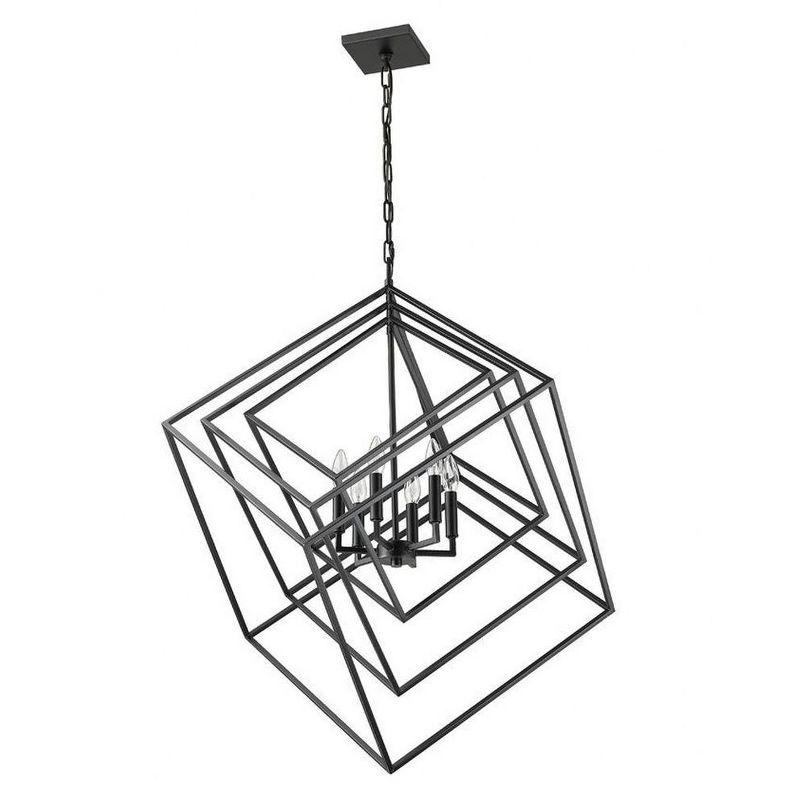 Z-Lite Euclid 6 - Light Chandelier in  Matte Black