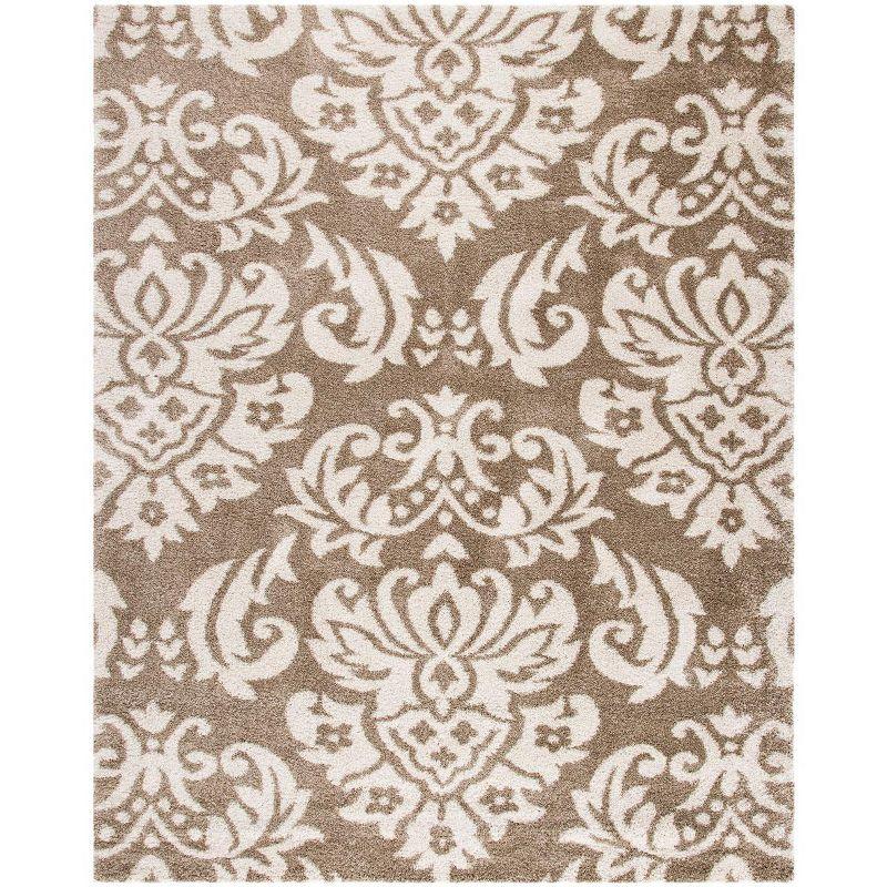 Florida Shag SG460 Power Loomed Indoor Area Rug - Beige/Cream - 8'x10' - Safavieh