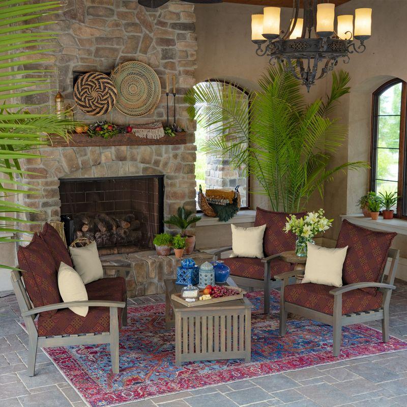 ARDEN Outdoor Toss Pillow, Set of 2, 16 x 16, Water Repellent, Fade Resistant 16 x 16, Tan Leala