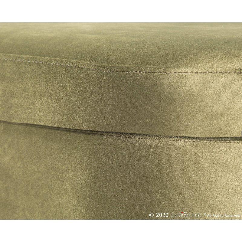 Velvet Upholstered Storage Bench