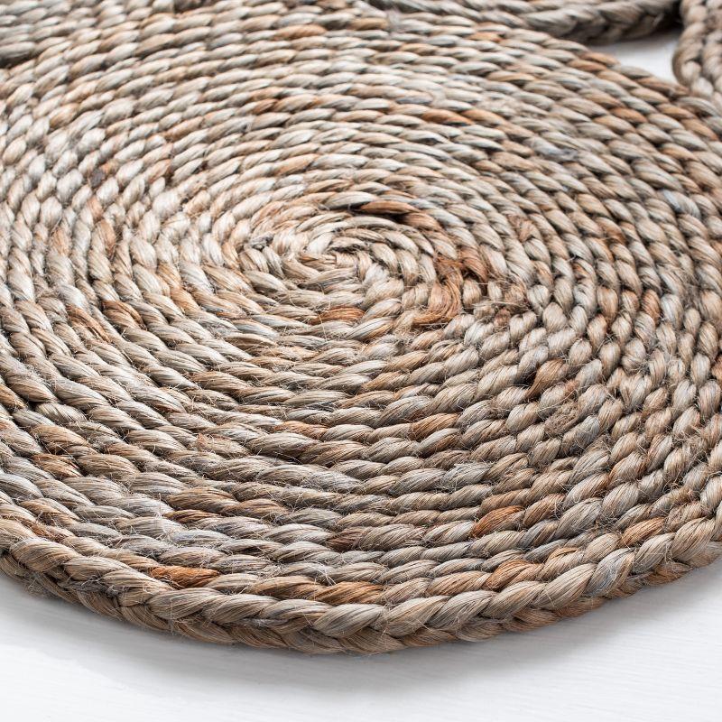 Natural Fiber NF363 Hand Woven Area Rug - Grey - 5' round - Safavieh.