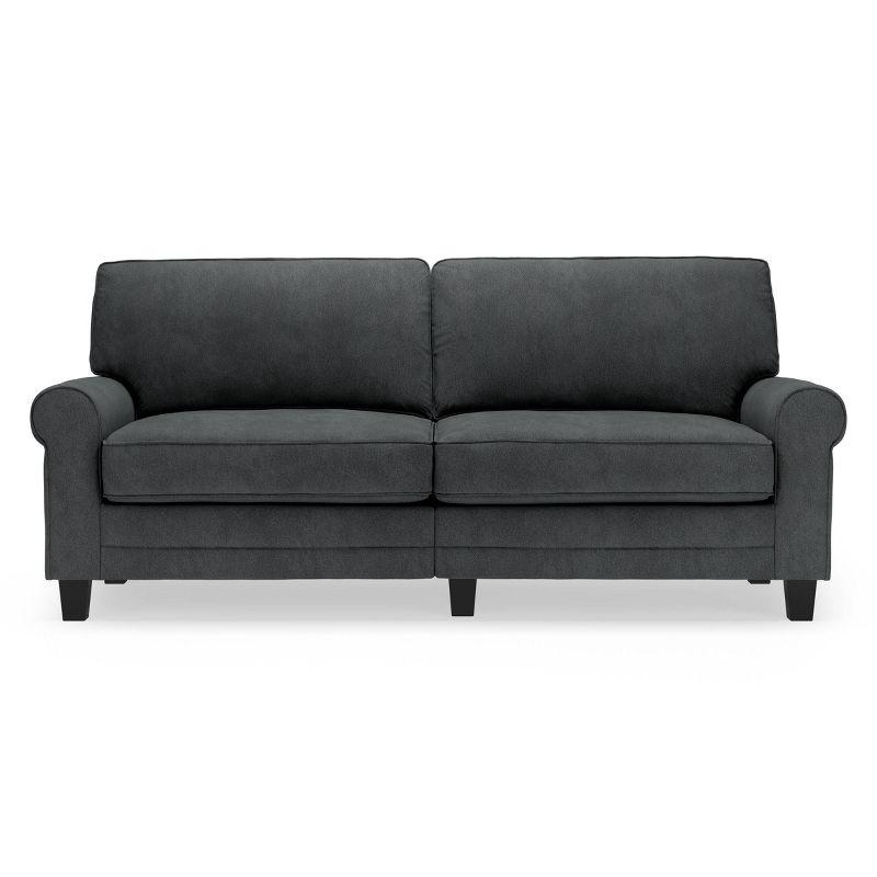 Serta Copenhagen 78" Rolled Arm Sofa, Easy Care Fabric, Soft Pillow Back, Pocket Coil Seat Cushions