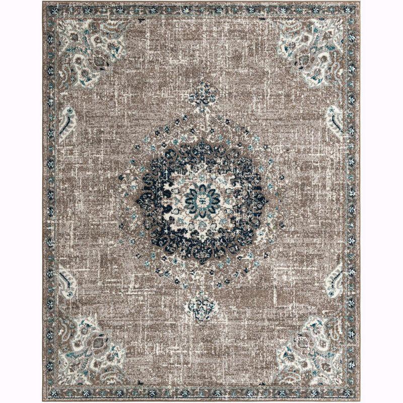 Unique Loom Penrose Collection Area Rug - Alexis (7' 10" x 10' Rectangle Gray/Beige)