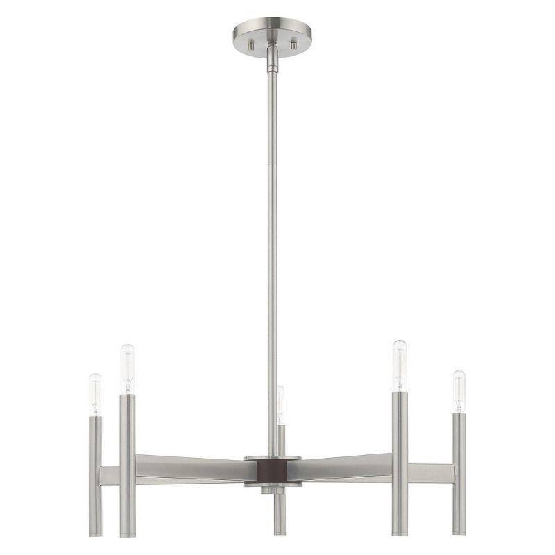 Livex Lighting Copenhagen 5 - Light Chandelier in  Brushed Nickel