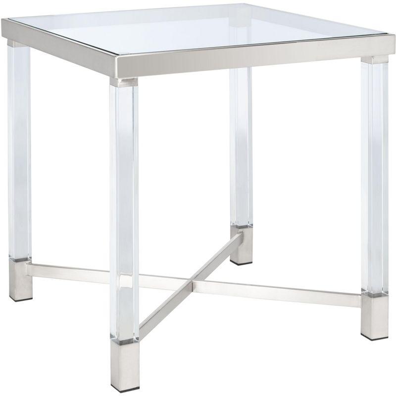 Shawna Acrylic End Table - Silver - Safavieh.