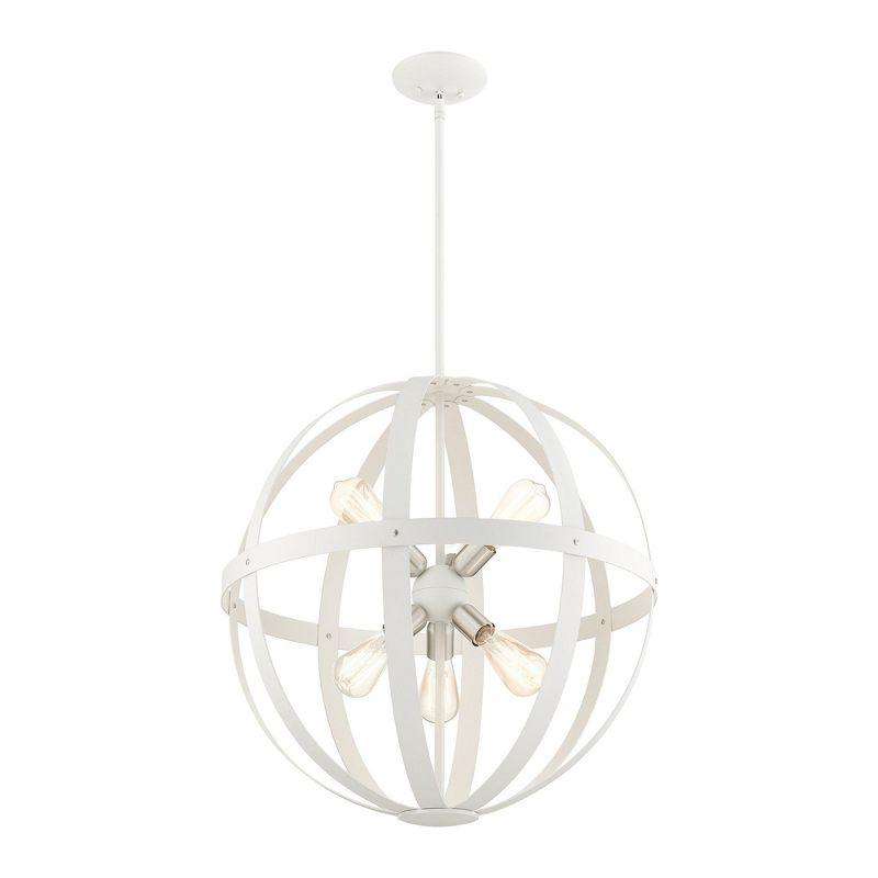 Livex Lighting Stoneridge 6 - Light Pendant in  Textured White