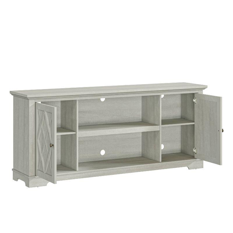 70" Farmhouse Style TV Stand for TVs up to 78" Off White - Festivo: Media Console with Storage