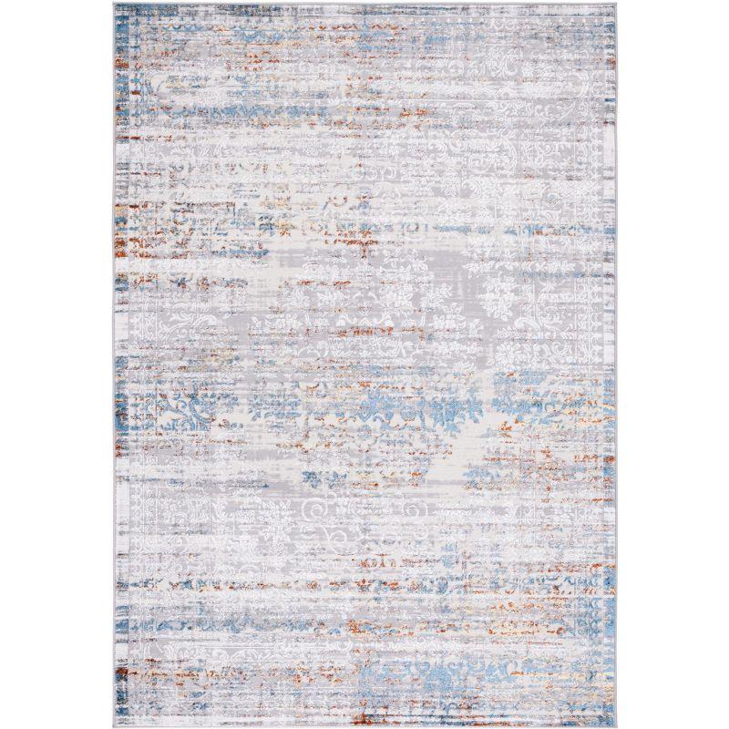 Amelia ALA298 Power Loomed Area Rug - Gray/Blue Gold - 8'x10' - Safavieh.