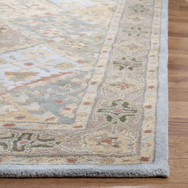 Heritage HG316 Handmade Area Rug - 6'x6' - Light Blue/Light Brown - Safavieh