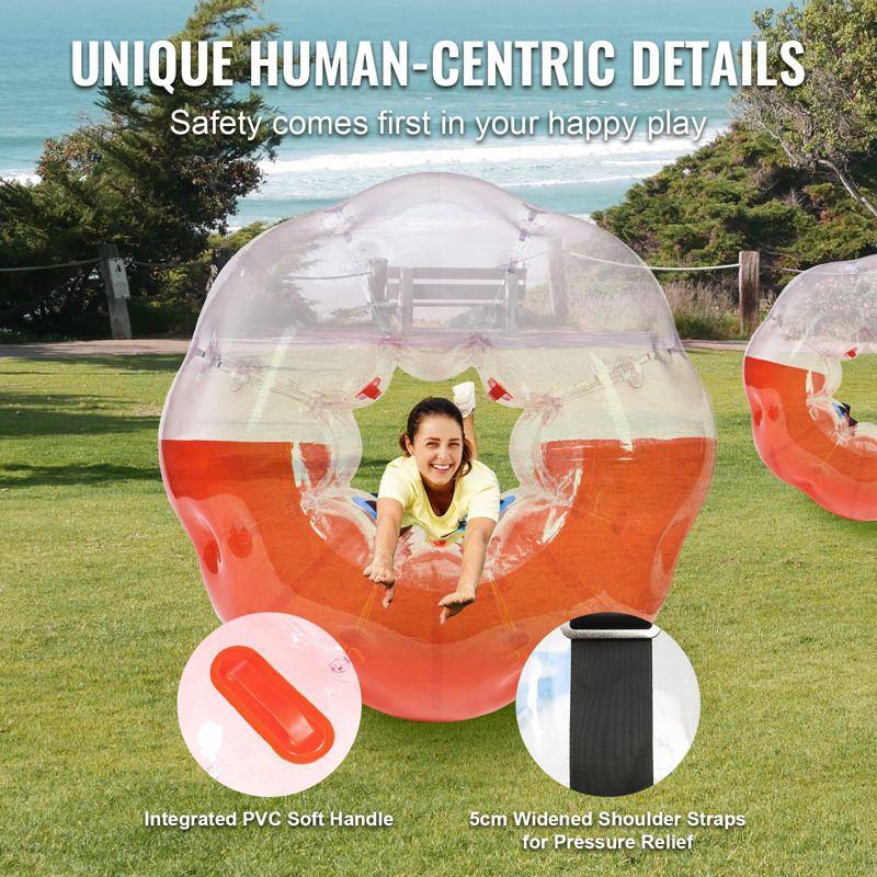 VEVOR Inflatable Bumper Ball 1-Pack, 5FT/1.5M Body Sumo Zorb Balls for Teen & Adult, 0.8mm Thick PVC Human Hamster Bubble Balls