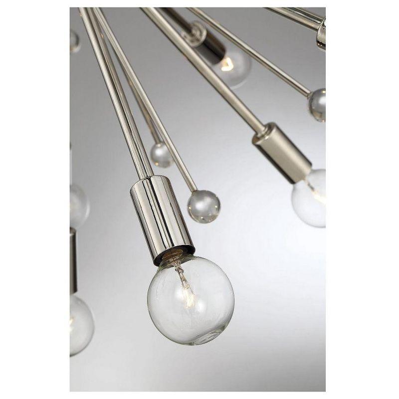 Galea Matte Black 24-Light Sputnik Chandelier with Glass Baubles