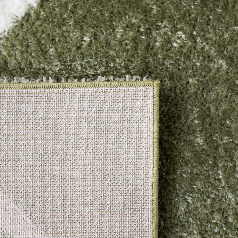 Tahoe Shag THO676 Power Loomed Area Rug - Sage/White - 5'x7' - Safavieh.