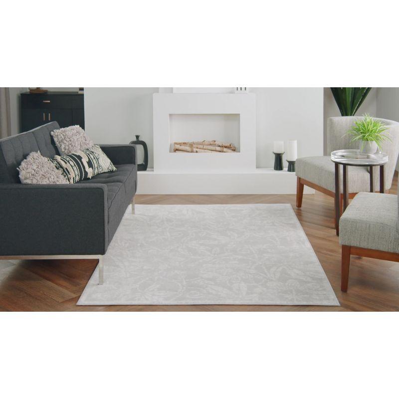 Enchanted Floral Grey 6' x 9' Synthetic Flat Woven Area Rug