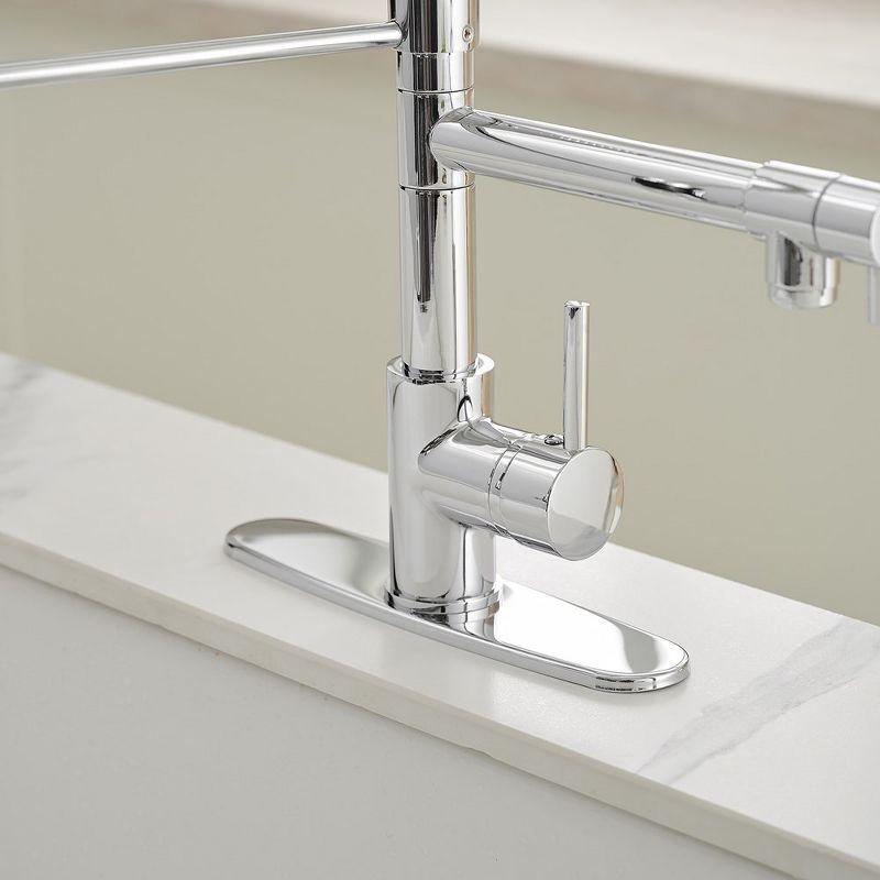 Pull Down Single Handle Kitchen Faucet with Accessories