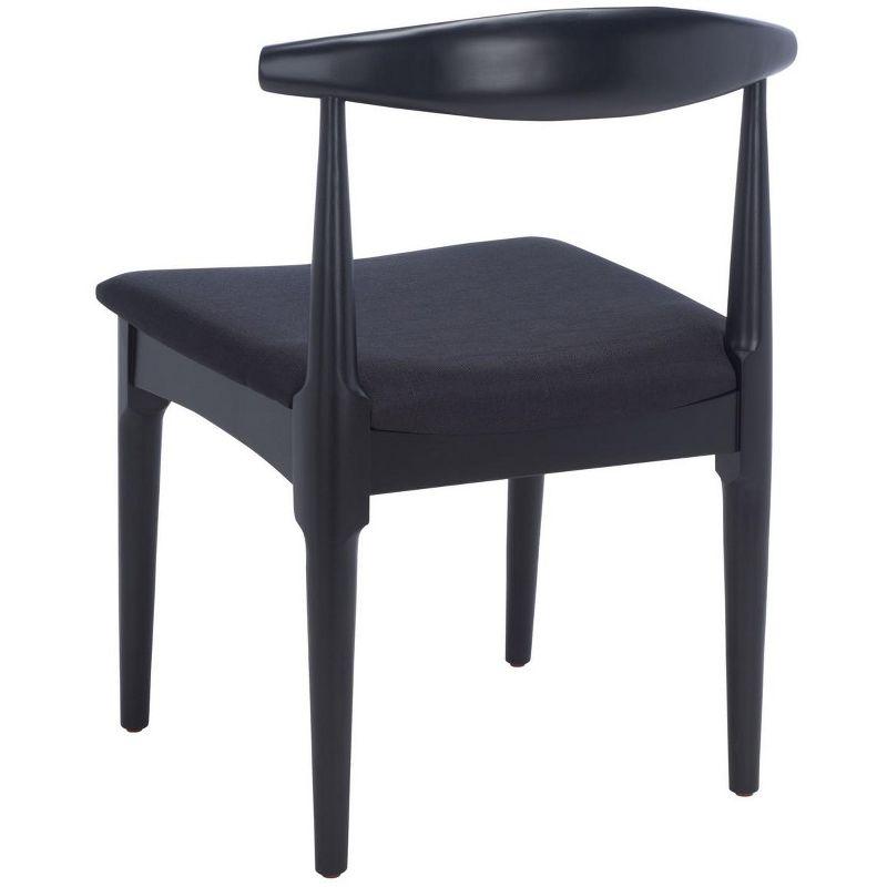 Lionel Retro Black Upholstered Wood Dining Chair Set