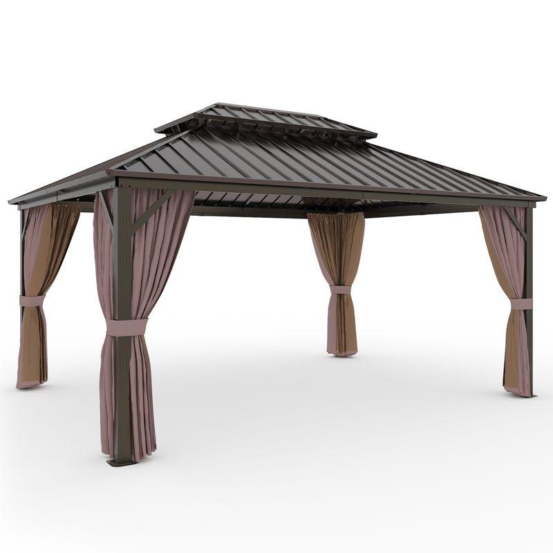 EAGLE PEAK Outdoor Aluminum Frame Hardtop Patio Gazebo