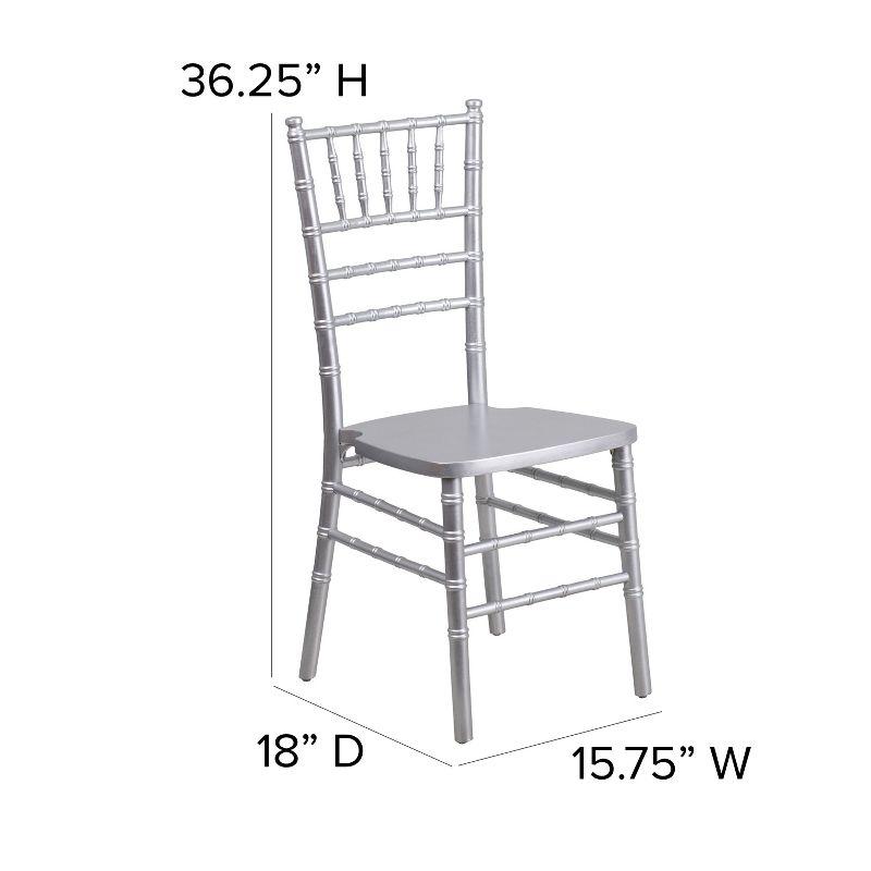 Elegant Silver Wood Chiavari Banquet Chair