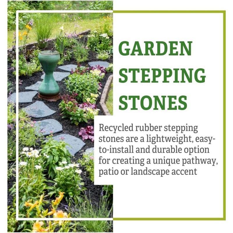 Multy Home Garden Central 18" x 18" Natural Rock Stepping Stones in Grey, 4-pack, Made with Rubber materials & Reviews | Wayfair