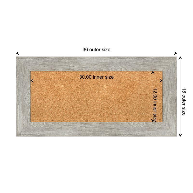 Amanti Art Dove Greywash Framed Corkboard, Natural Cork