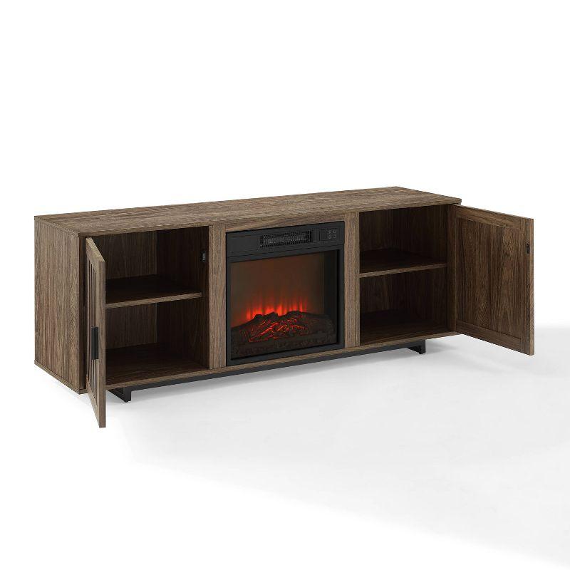 58" Silas Low Profile TV Stand for TVs up to 65" with Fireplace Walnut - Crosley