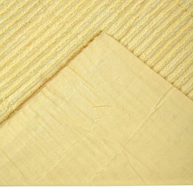 Better Trends Jullian Collection 100% Cotton Tufted Pillow Sham with Stripe Pattern Machine Washable Pillow Cover