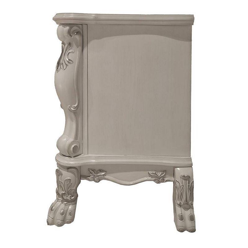 32" Dresden II Nightstand Bone White Finish - Acme Furniture: Elegant Rectangular Design, No Assembly, Wood Composite