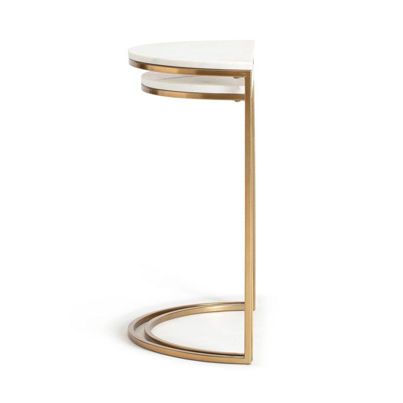 Carrie 2 Pieces Kingston Gold Nesting Side Table