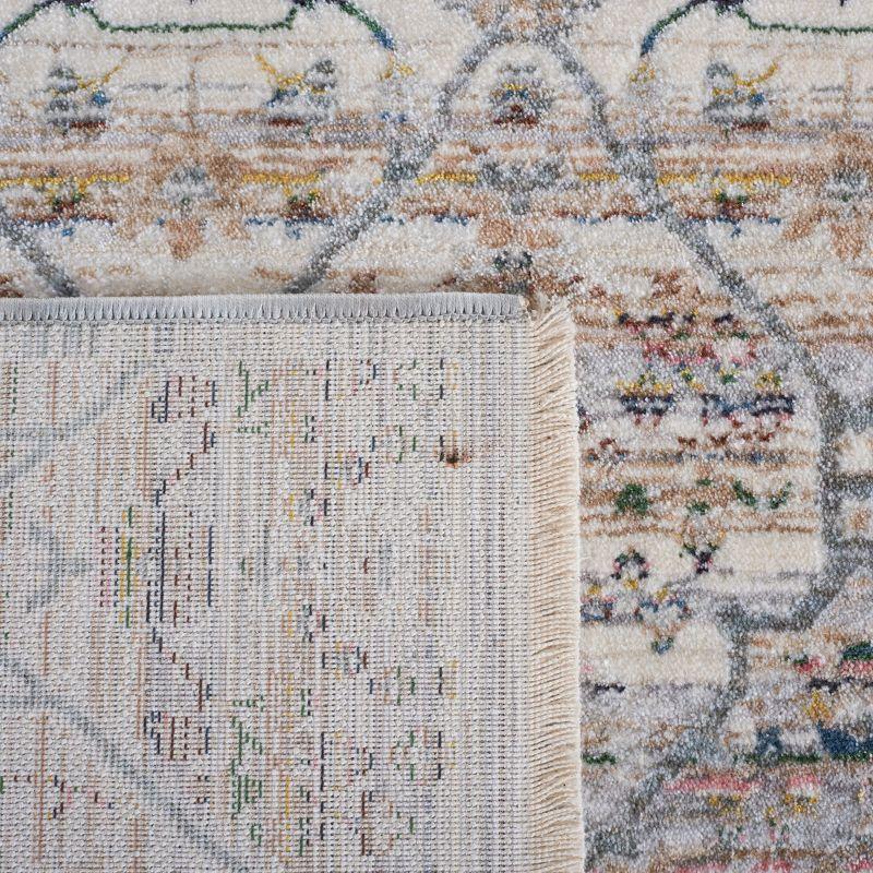 Princeton PRN911 Power Loomed Area Rug - Ivory/Blue - 6'7"x6'7" - Safavieh.