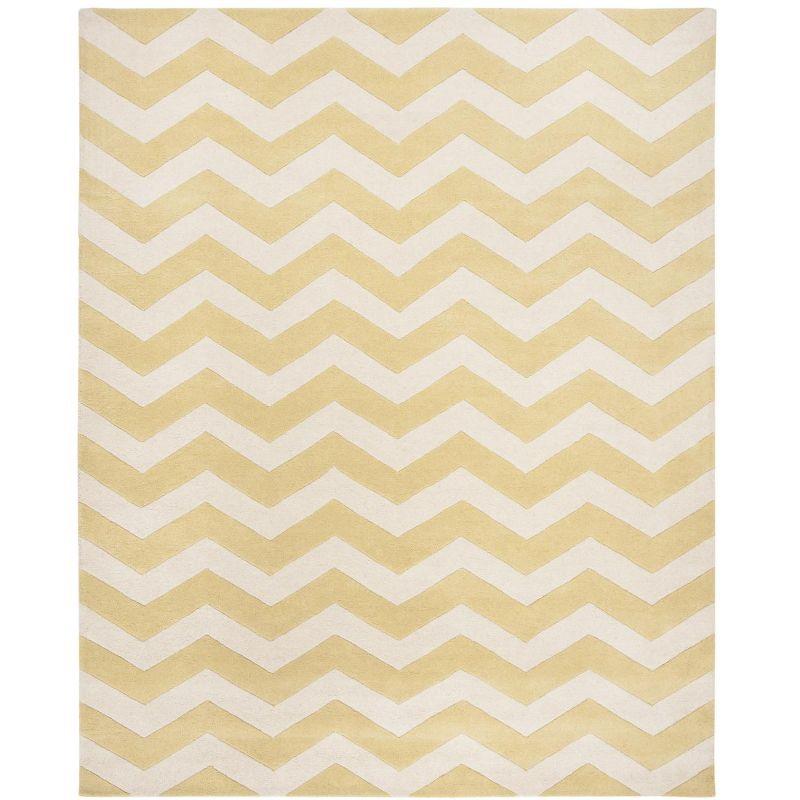 Chatham CHT715 Tufted Indoor Area Rug - Light Gold/Ivory - 8'x10' - Safavieh