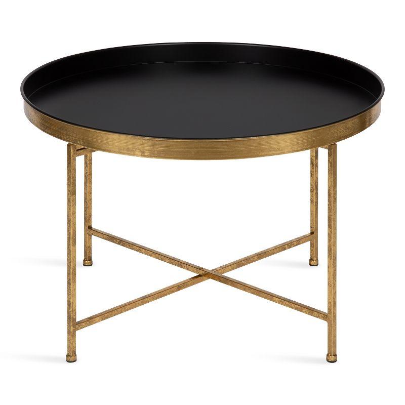 Kate and Laurel Celia Round Metal Coffee Table