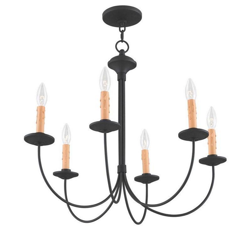 Livex Lighting Heritage 6 - Light Chandelier in  Black