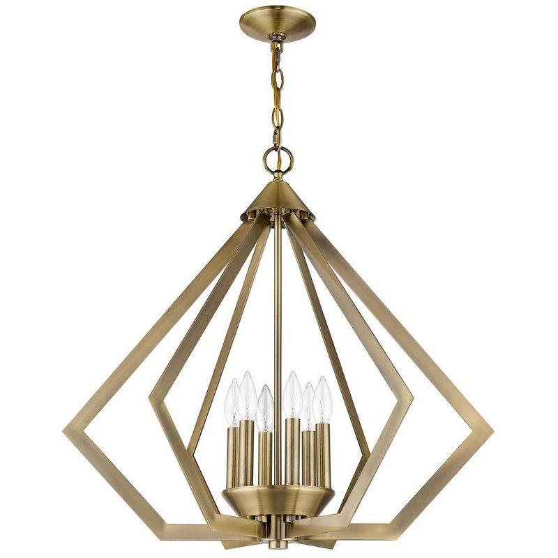 Livex Lighting Prism 6 - Light Chandelier in  Antique Brass