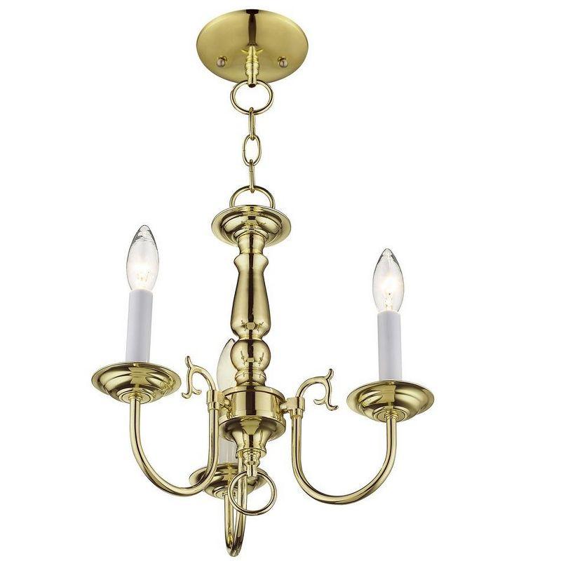 Livex Lighting Williamsburgh 3 - Light Chandelier in  Polished Brass