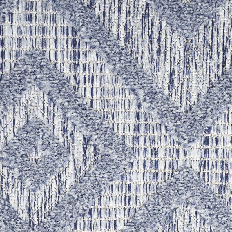 Nourison Versatile 2' x 4' Denim Blue Indoor Outdoor Rug