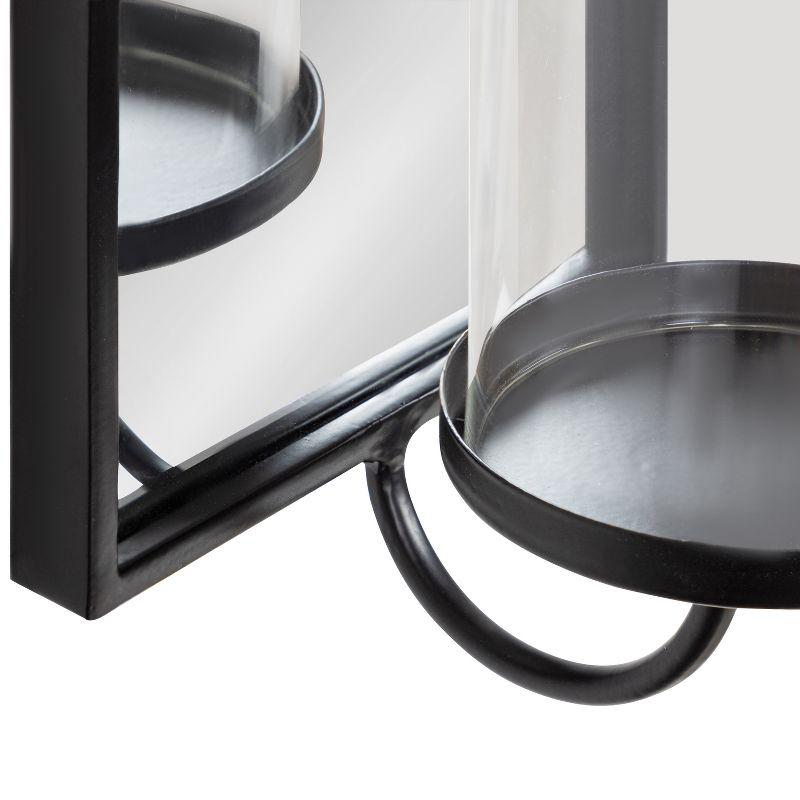 Kate and Laurel Ezerin Arch Metal Wall Sconce, 6x5x16, Black