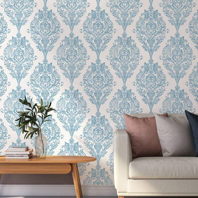 Tempaper Estate Damask Non Pasted Wallpaper