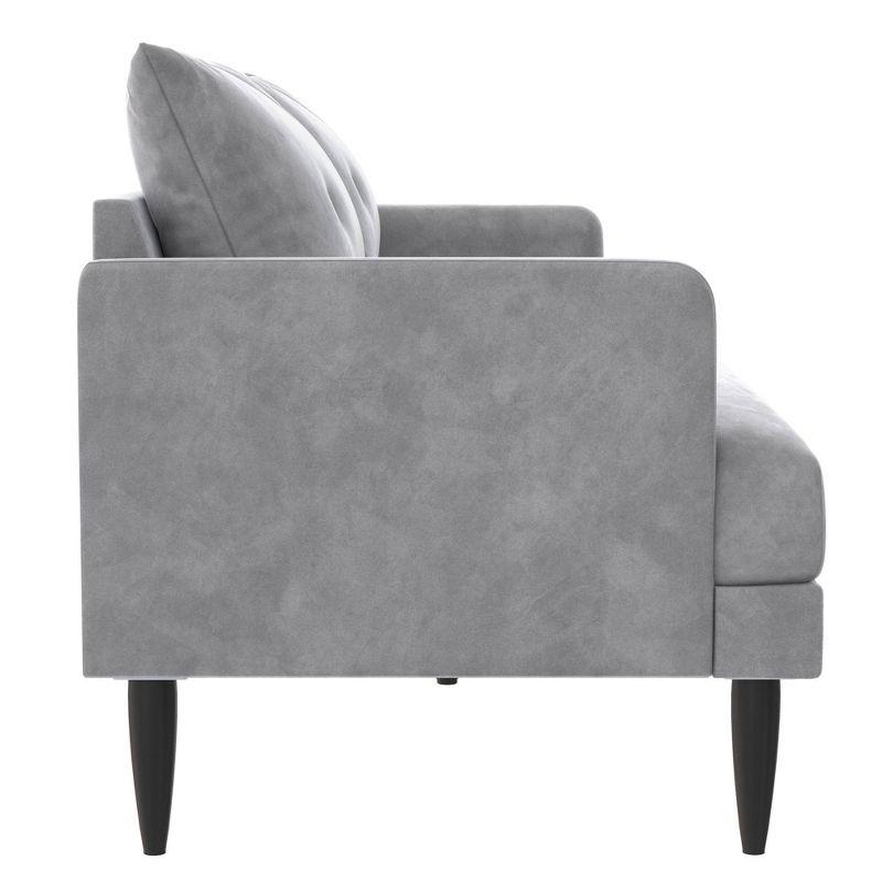 Bailey 80'' Light Gray Velvet Tufted Pillow Back Sofa