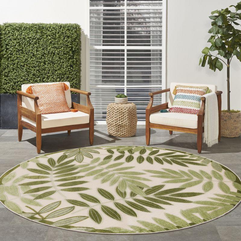 Nourison Aloha Floral Leaf Outdoor Area Rug