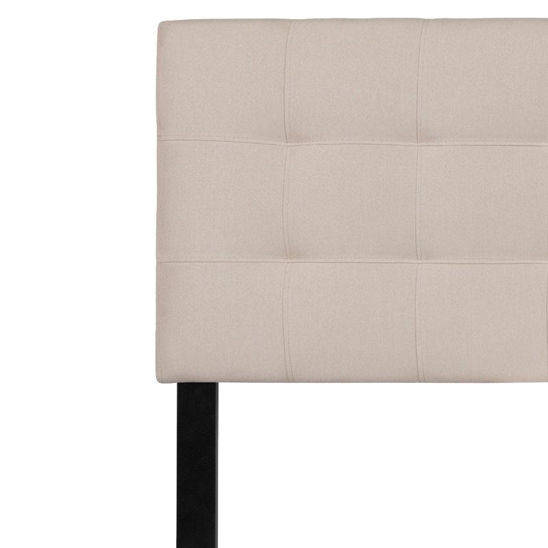Flash Furniture Bedford Tufted Upholstered King Size Headboard in Beige Fabric