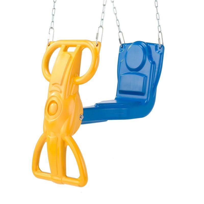 Plastic Two Person Glider with Chains and Hooks