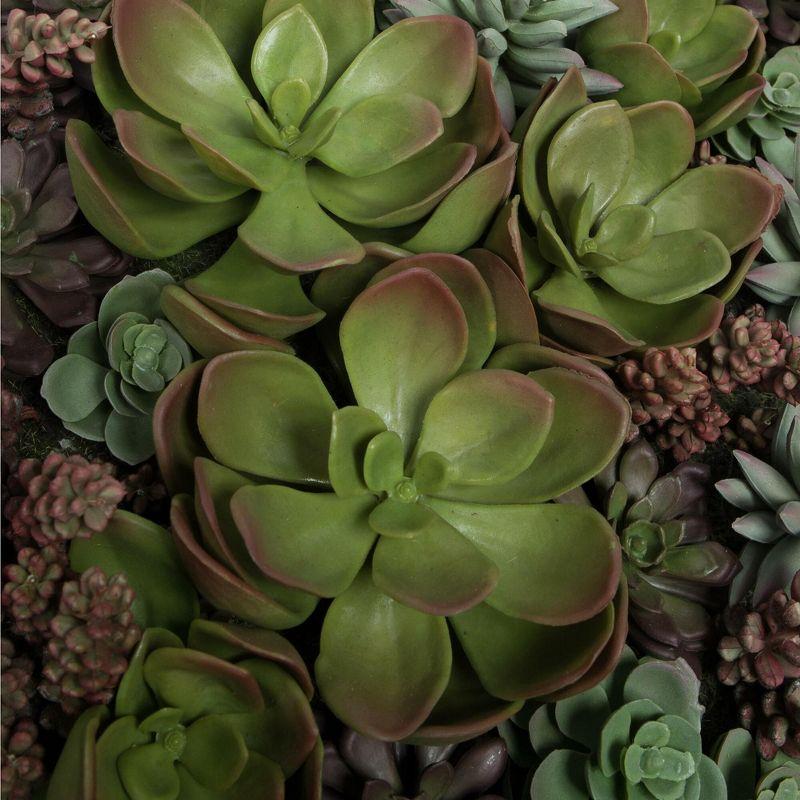 Vibrant 17" Multicolor Plastic Succulent Wall Arrangement