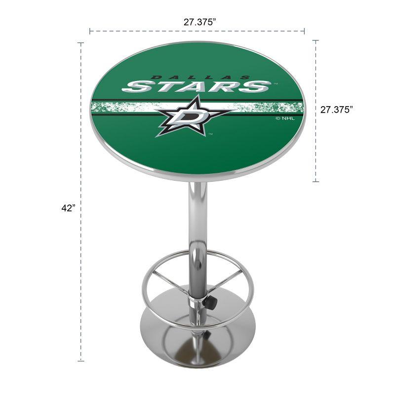 Contemporary Dallas Stars 42" Round Bar Table with Chrome Base