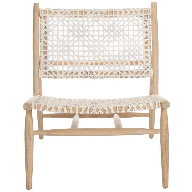 Bandelier Accent Chair - ACH1000 - Light Natural/White - Safavieh